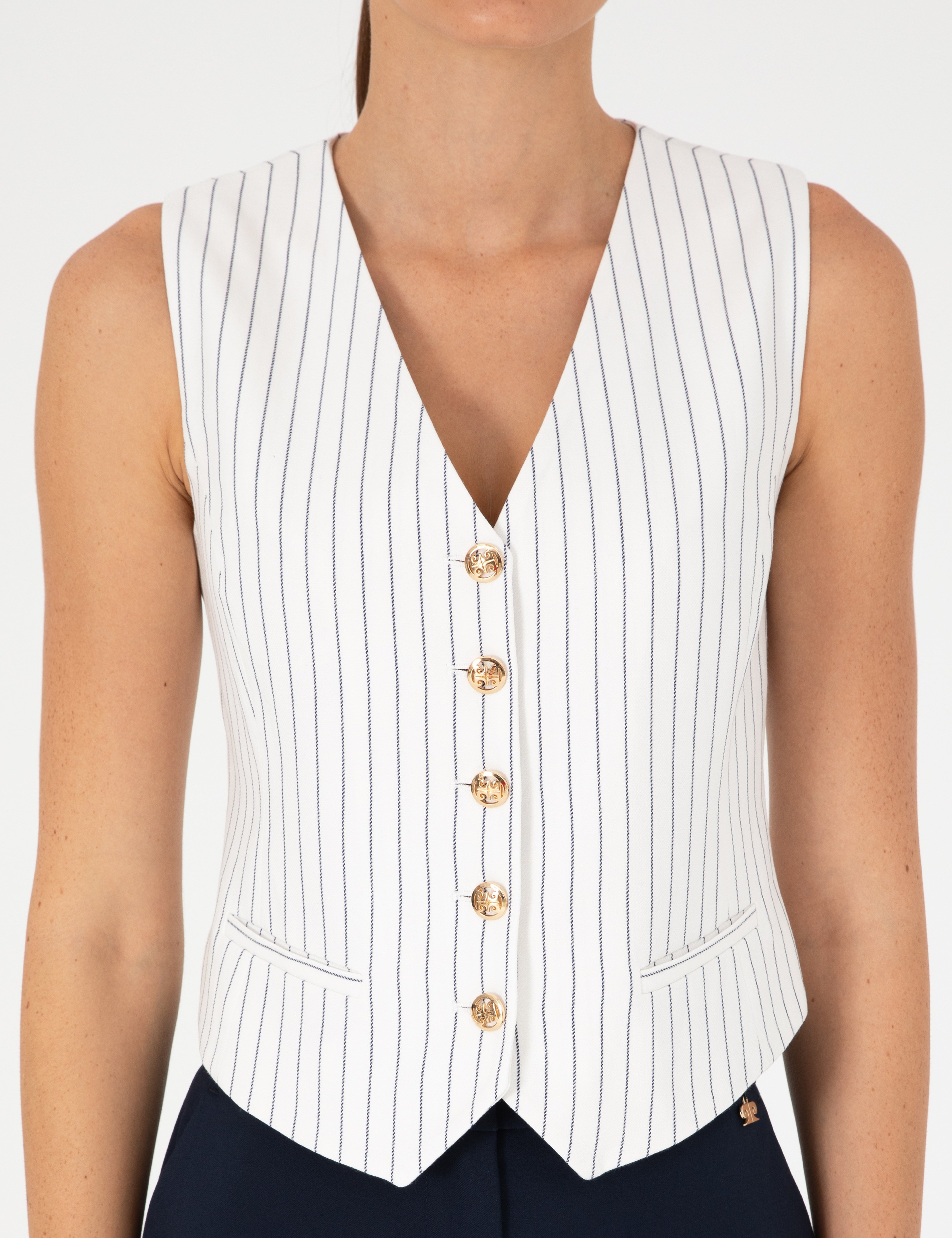Ekru Crop Top Yelek