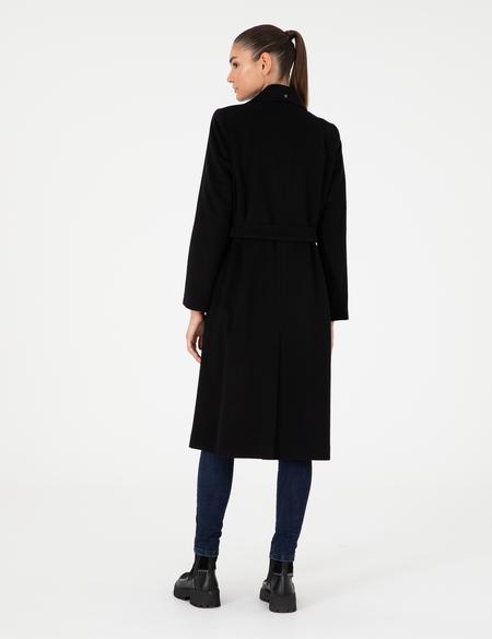 Siyah Kaşe Kaban - 50297319005