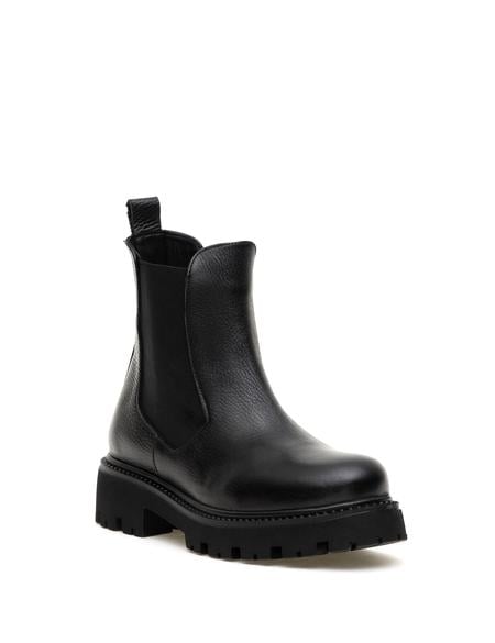 Siyah Deri Lastikli Bot - 50300071004