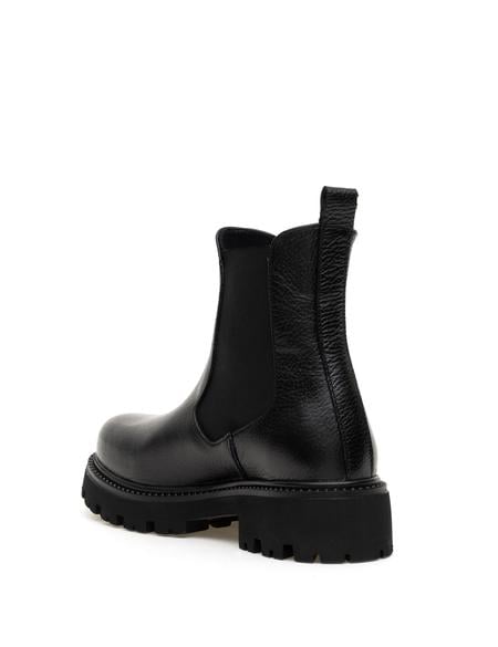 Siyah Deri Lastikli Bot - 50300071004