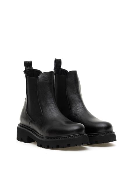 Siyah Deri Lastikli Bot - 50300071004