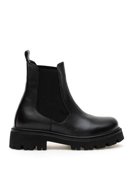 Siyah Deri Lastikli Bot - 50300071004