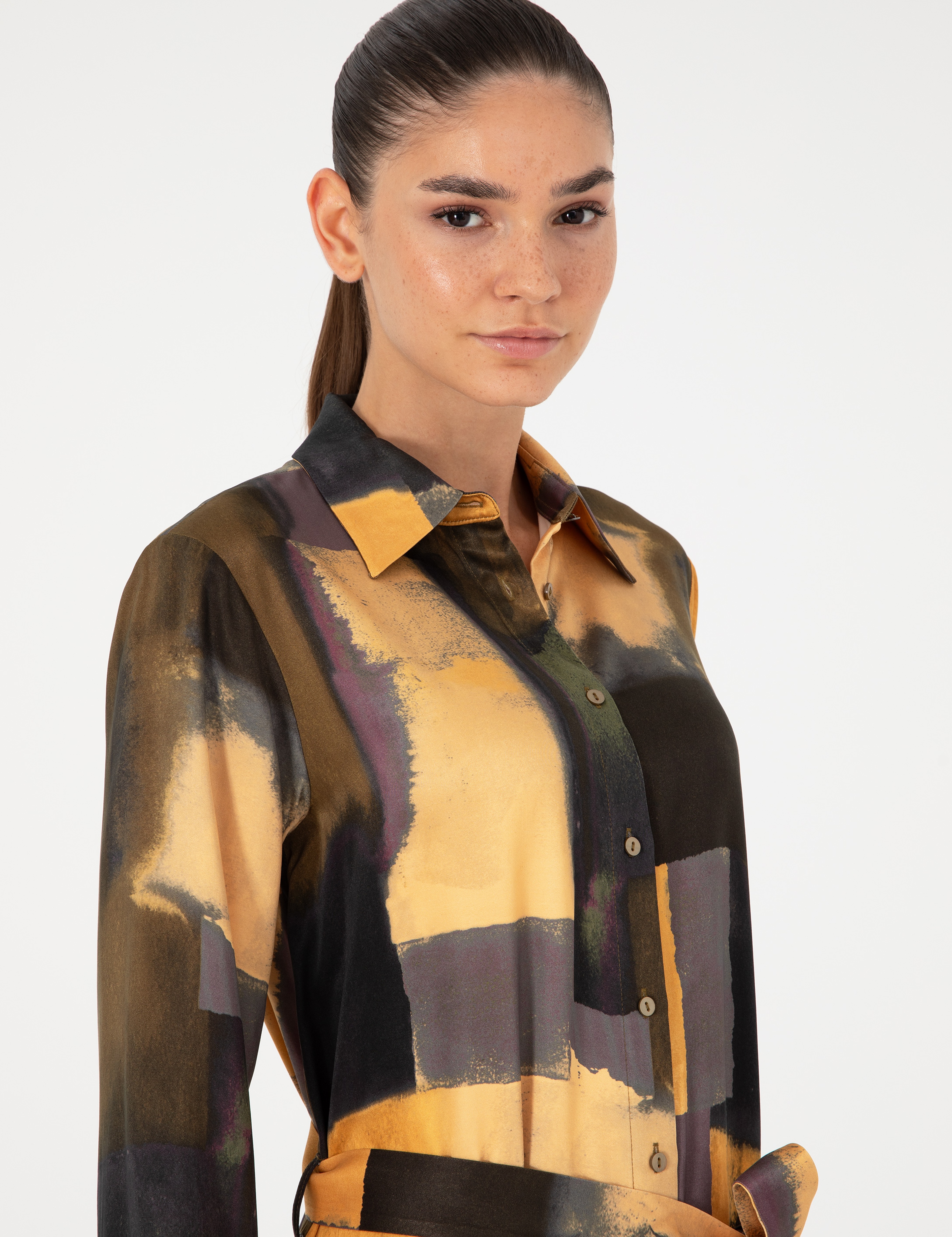 Safran Comfort Fit Dokuma Elbise - Image 2