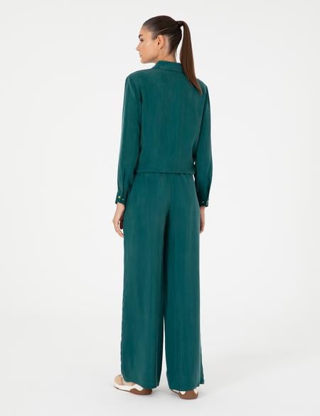 Koyu Yeşil Kanvas Pantolon - 50291295033