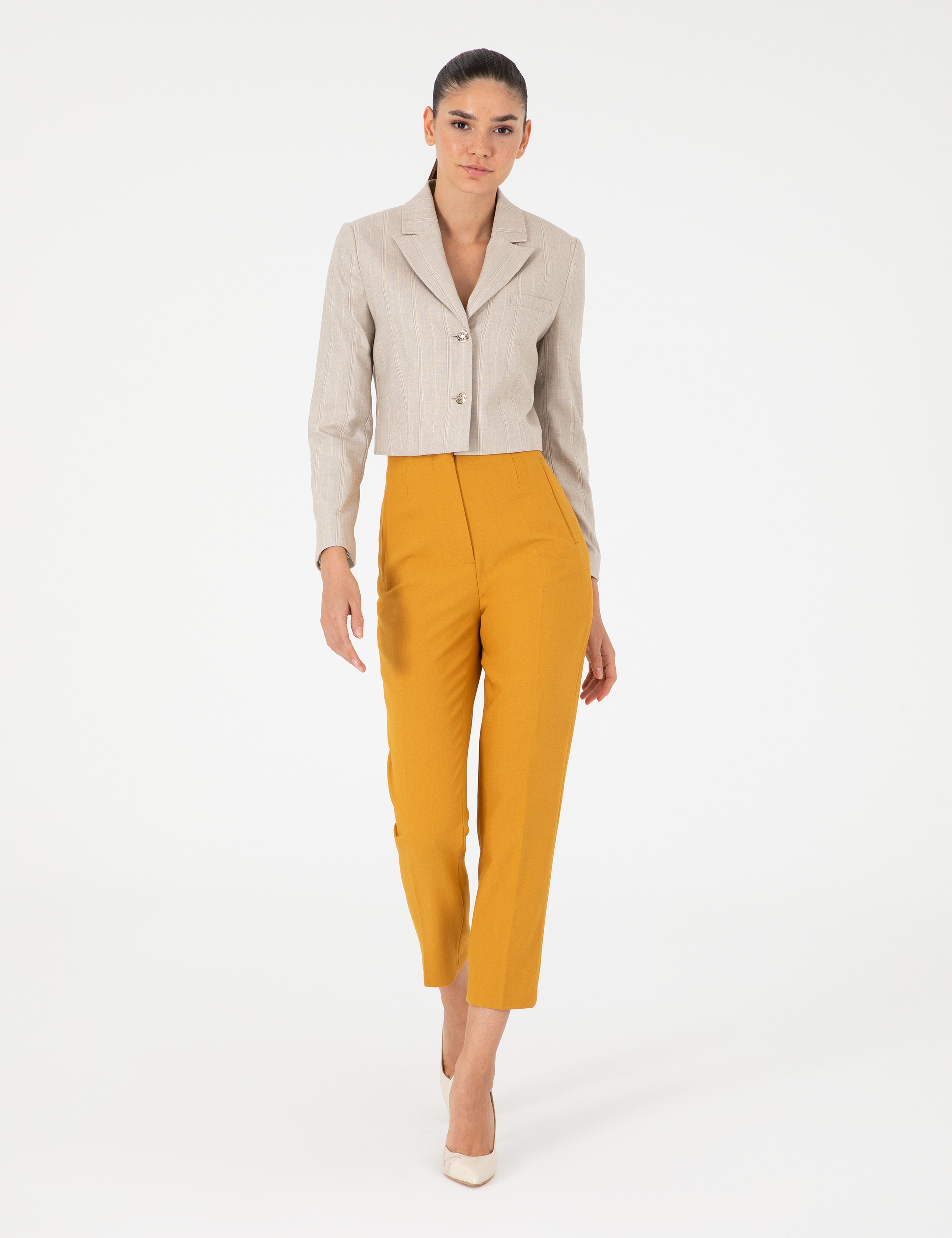 Safran Carrot Fit Kumaş Pantolon - Image 3