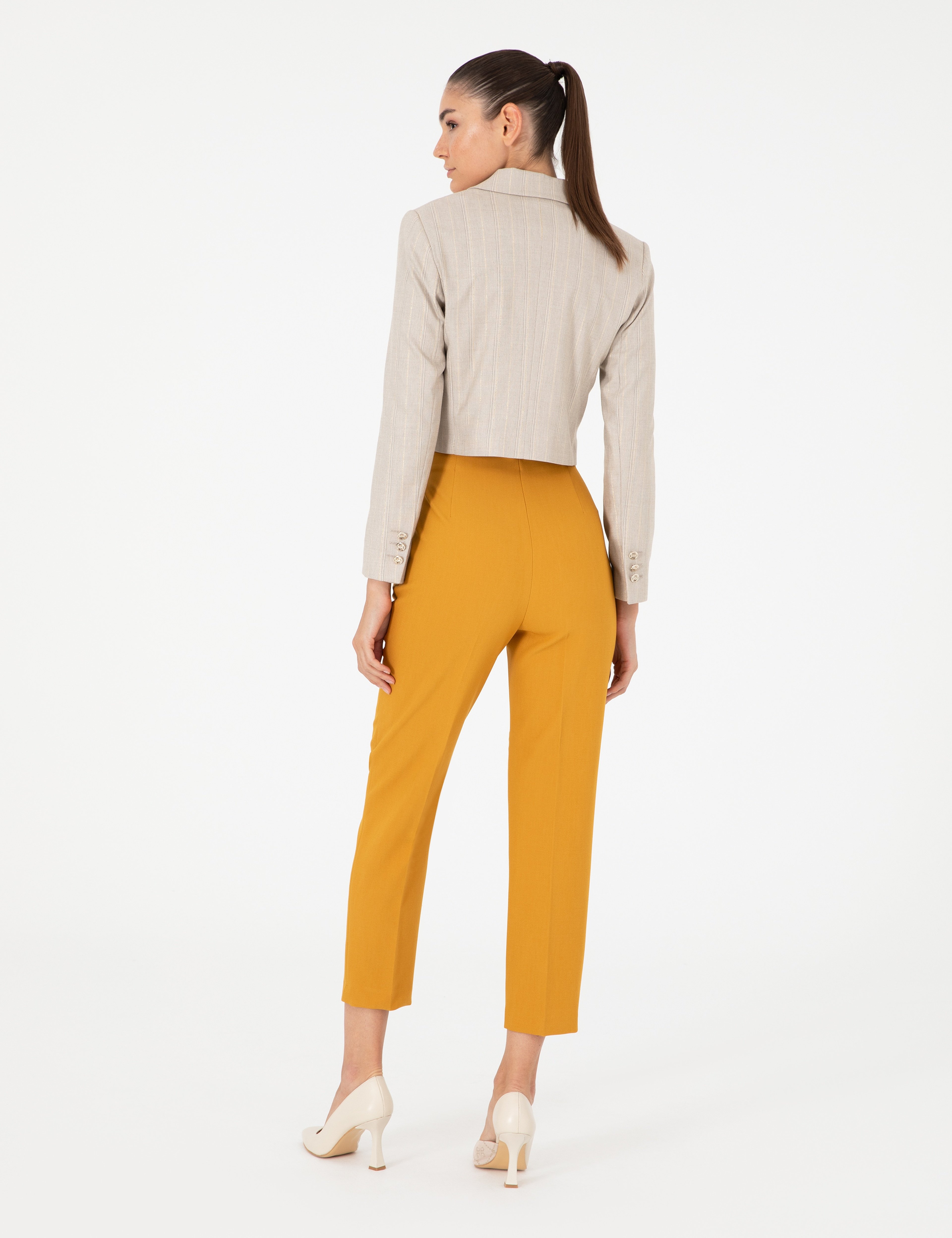 Safran Carrot Fit Kumaş Pantolon - Image 4