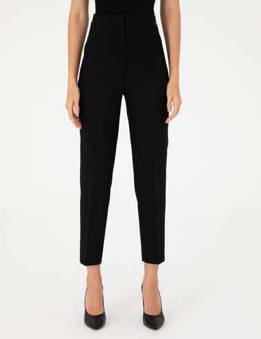 Siyah Carrot Fit Kumaş Pantolon