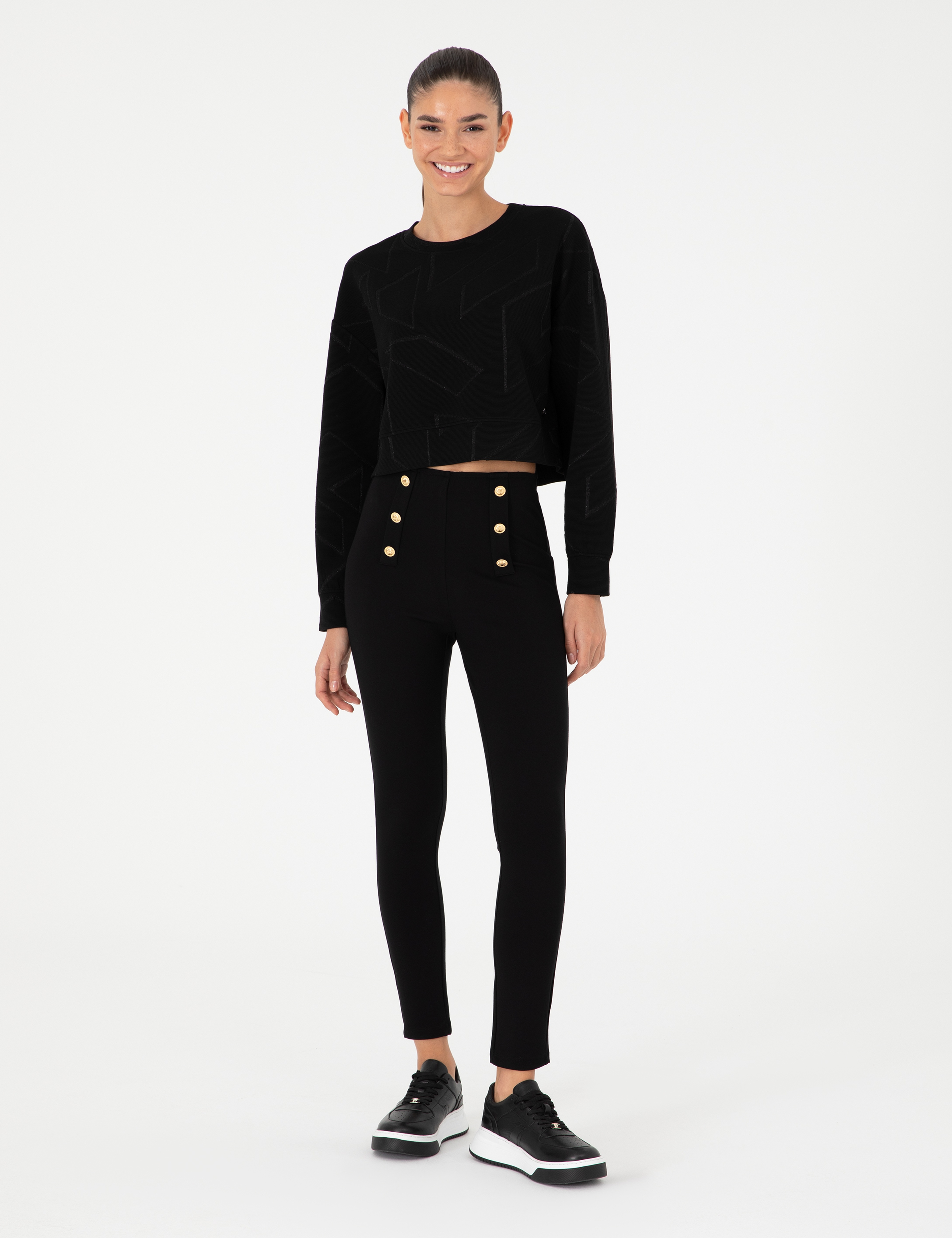 Siyah Oversize Sweatshirt - Image 4