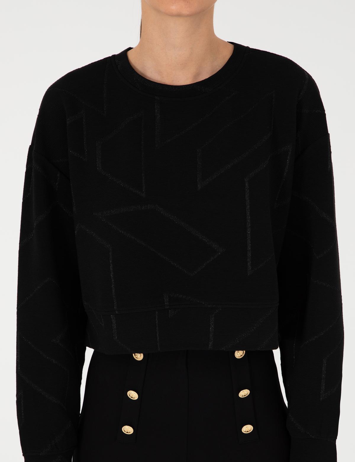 Siyah Oversize Sweatshirt - 50291038004