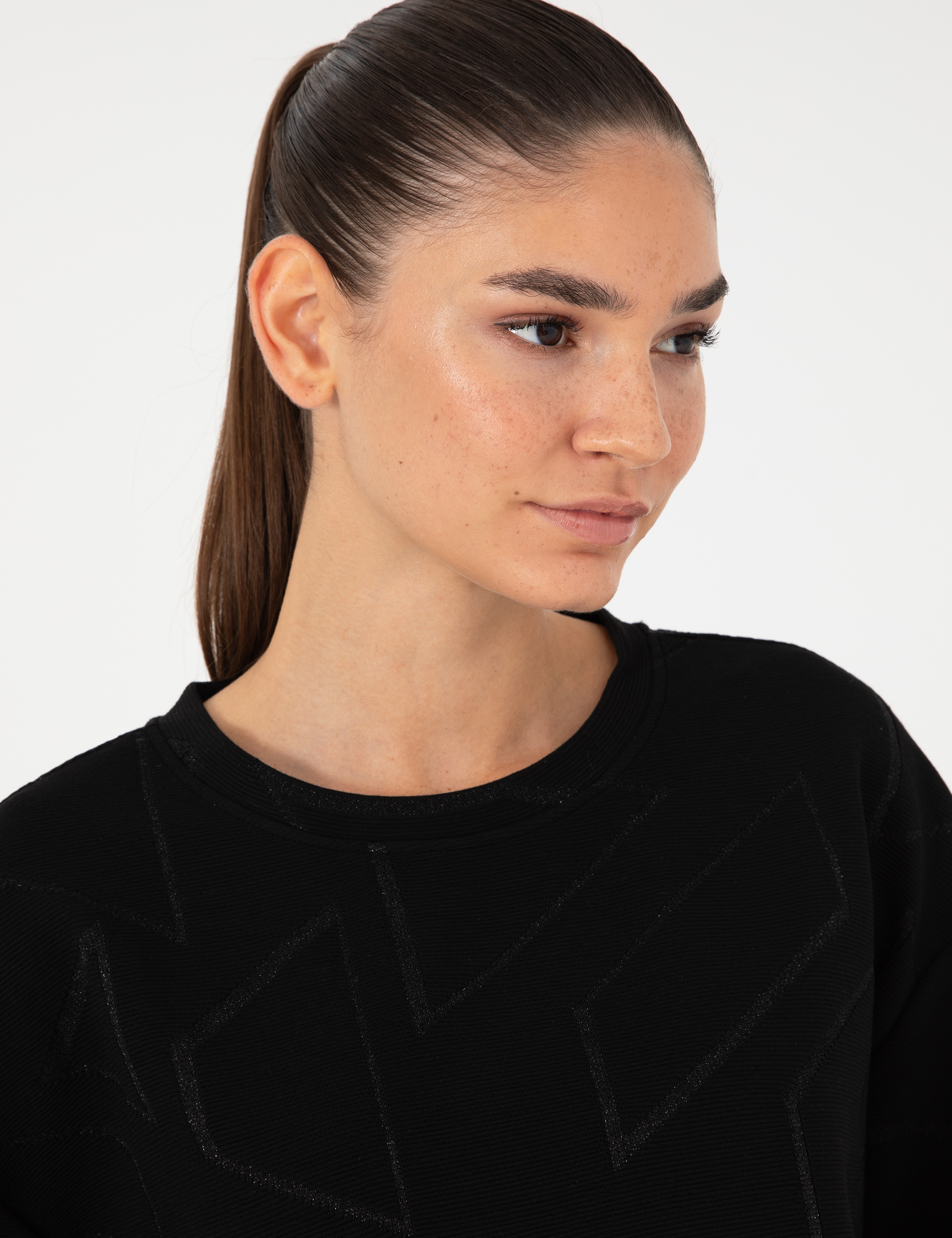 Siyah Oversize Sweatshirt - Image 2