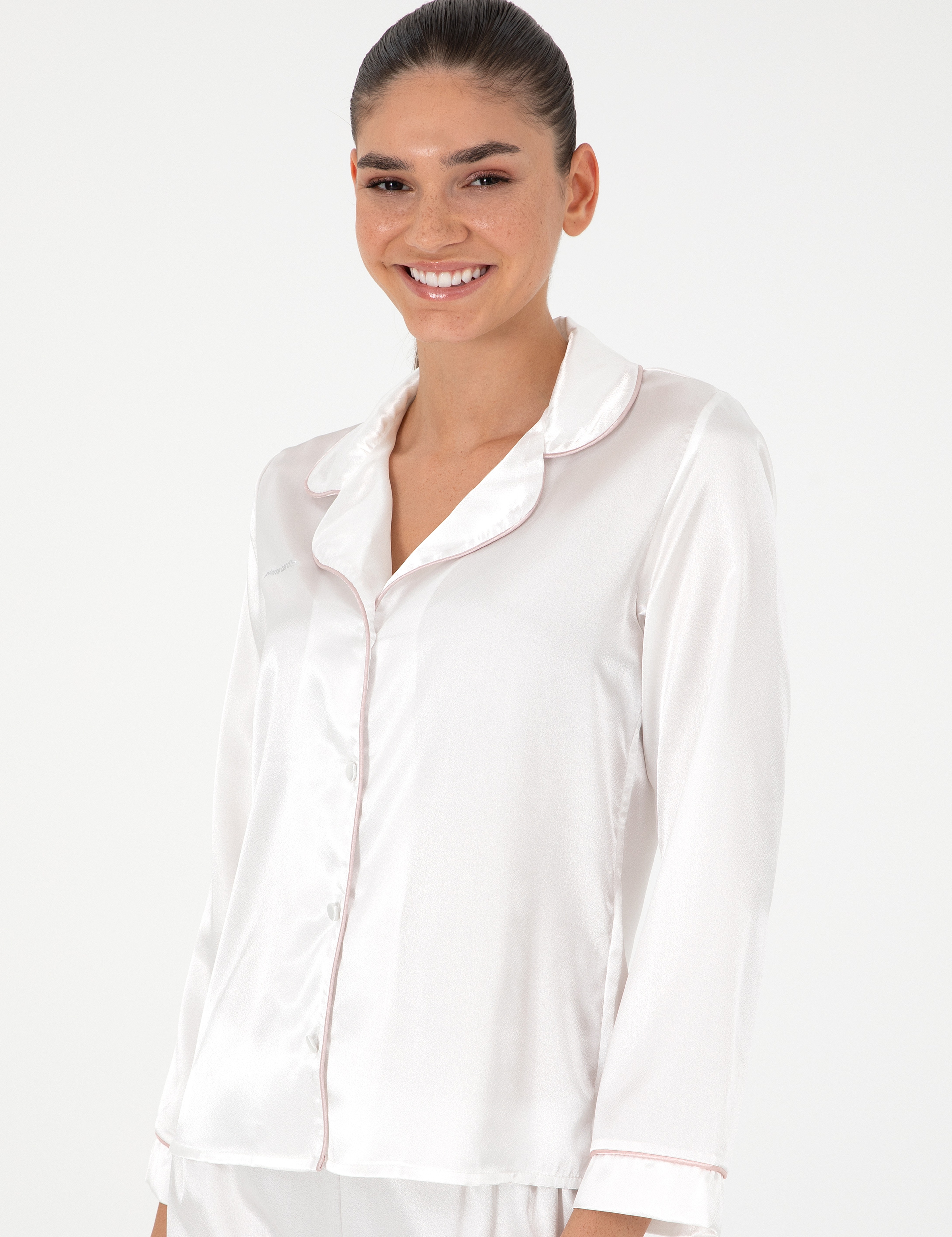 Ekru Saten Pijama Takımı - Image 3