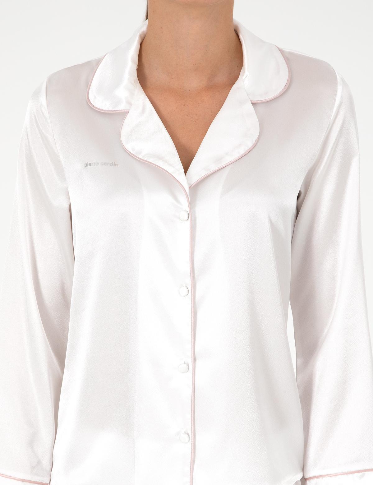 Ekru Saten Pijama Takımı - 50303949002