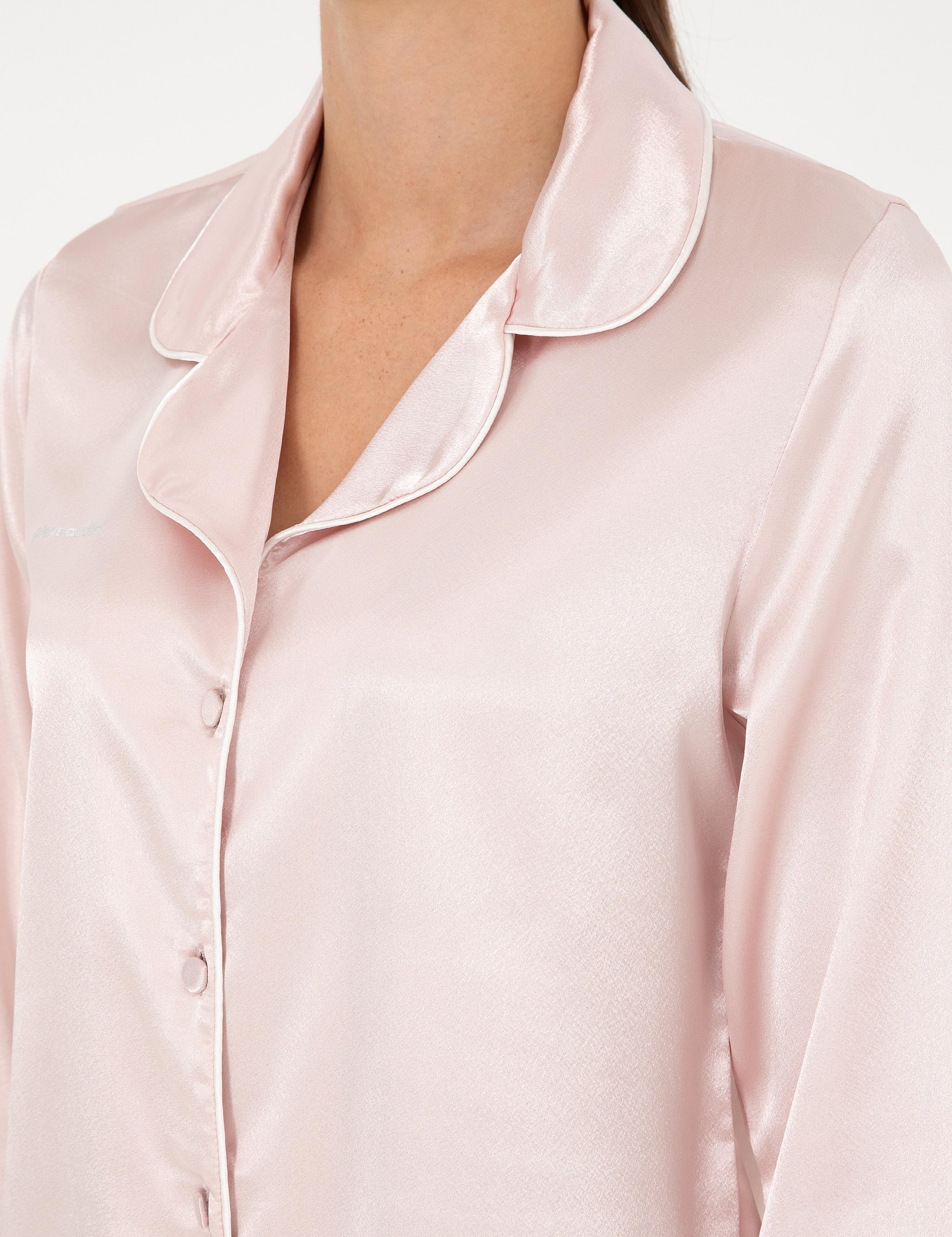 Pudra Saten Pijama Takımı