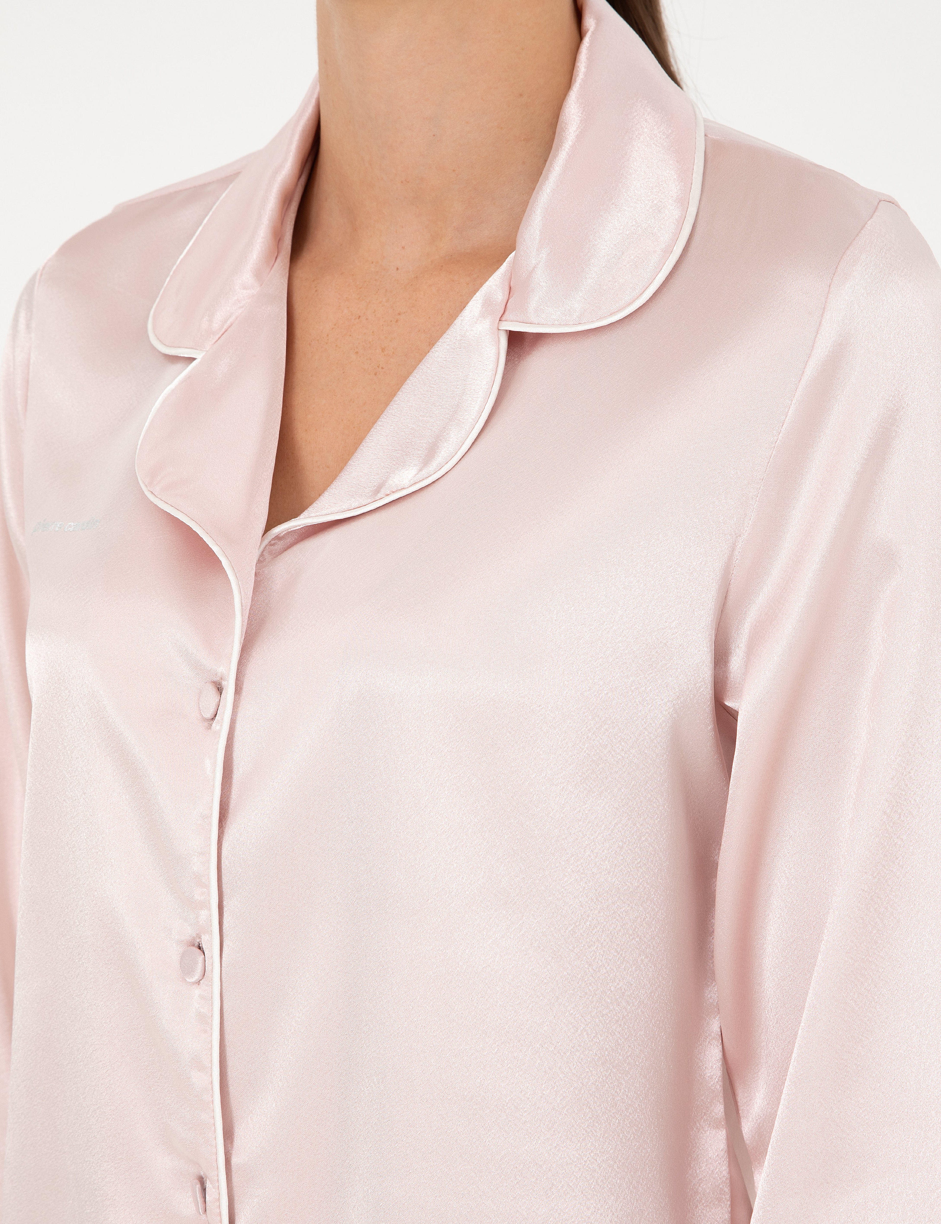 Pudra Saten Pijama Takımı - Image 6