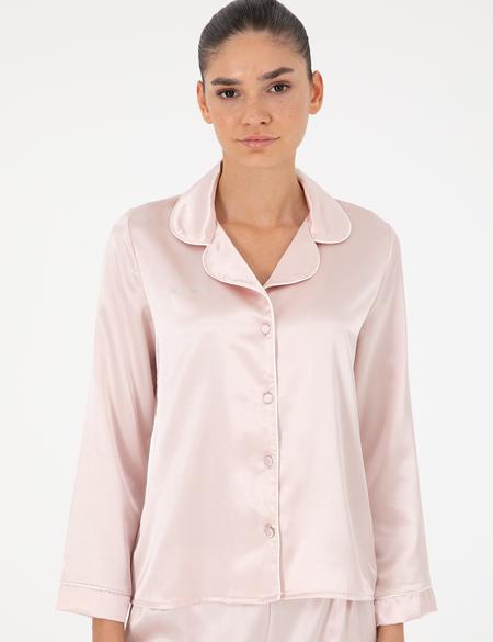 Pudra Saten Pijama Takımı - 50303949023