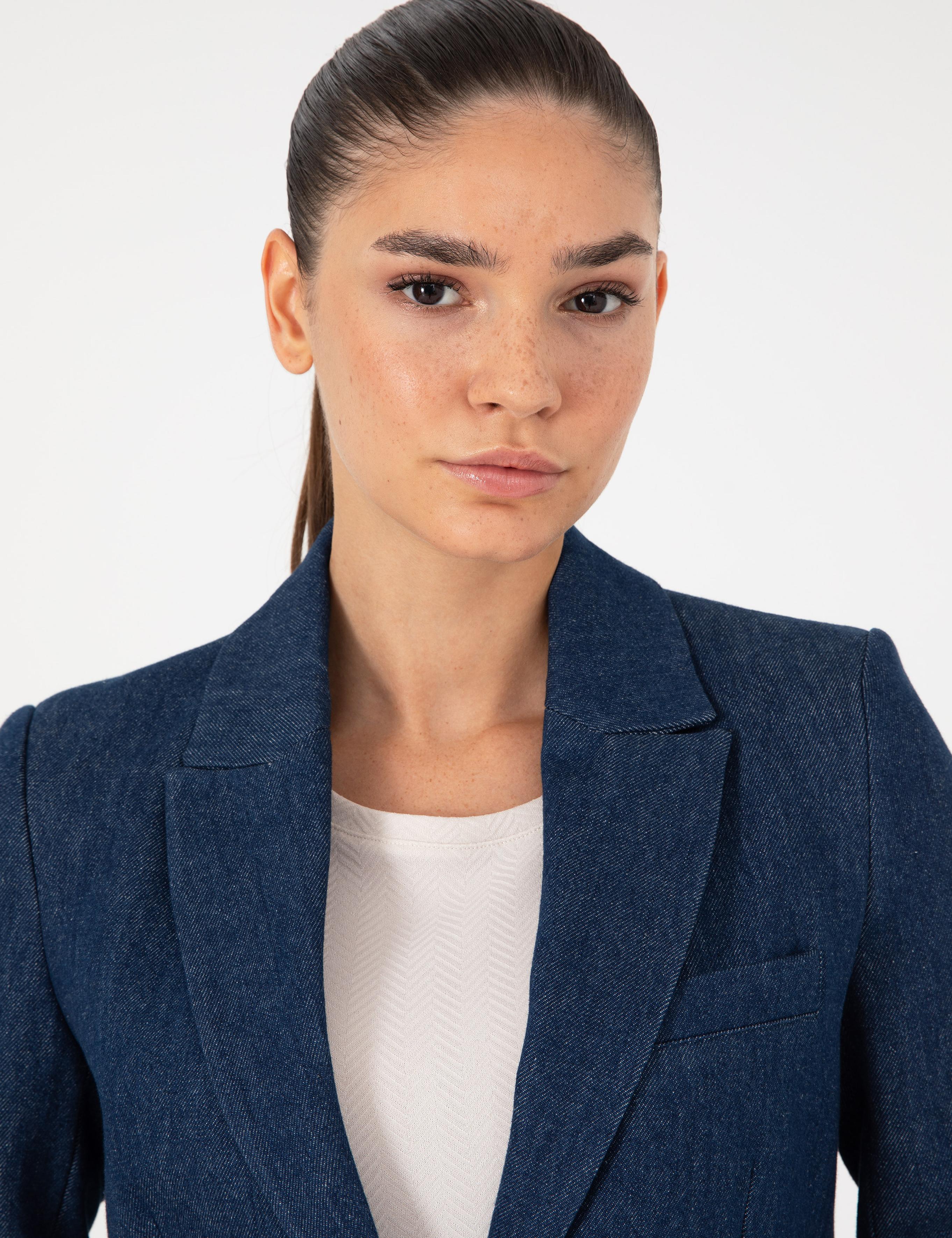 İndigo Regular Fit Jean Ceket