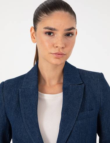 İndigo Regular Fit Jean Ceket