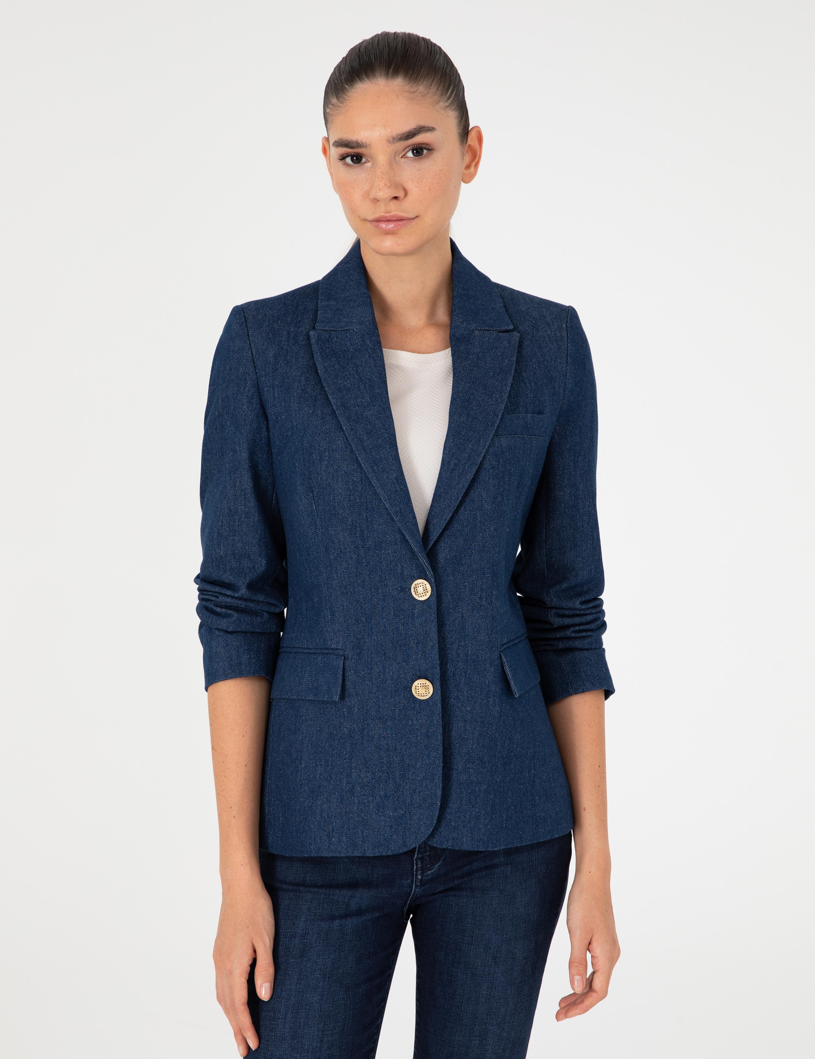 İndigo Regular Fit Jean Ceket