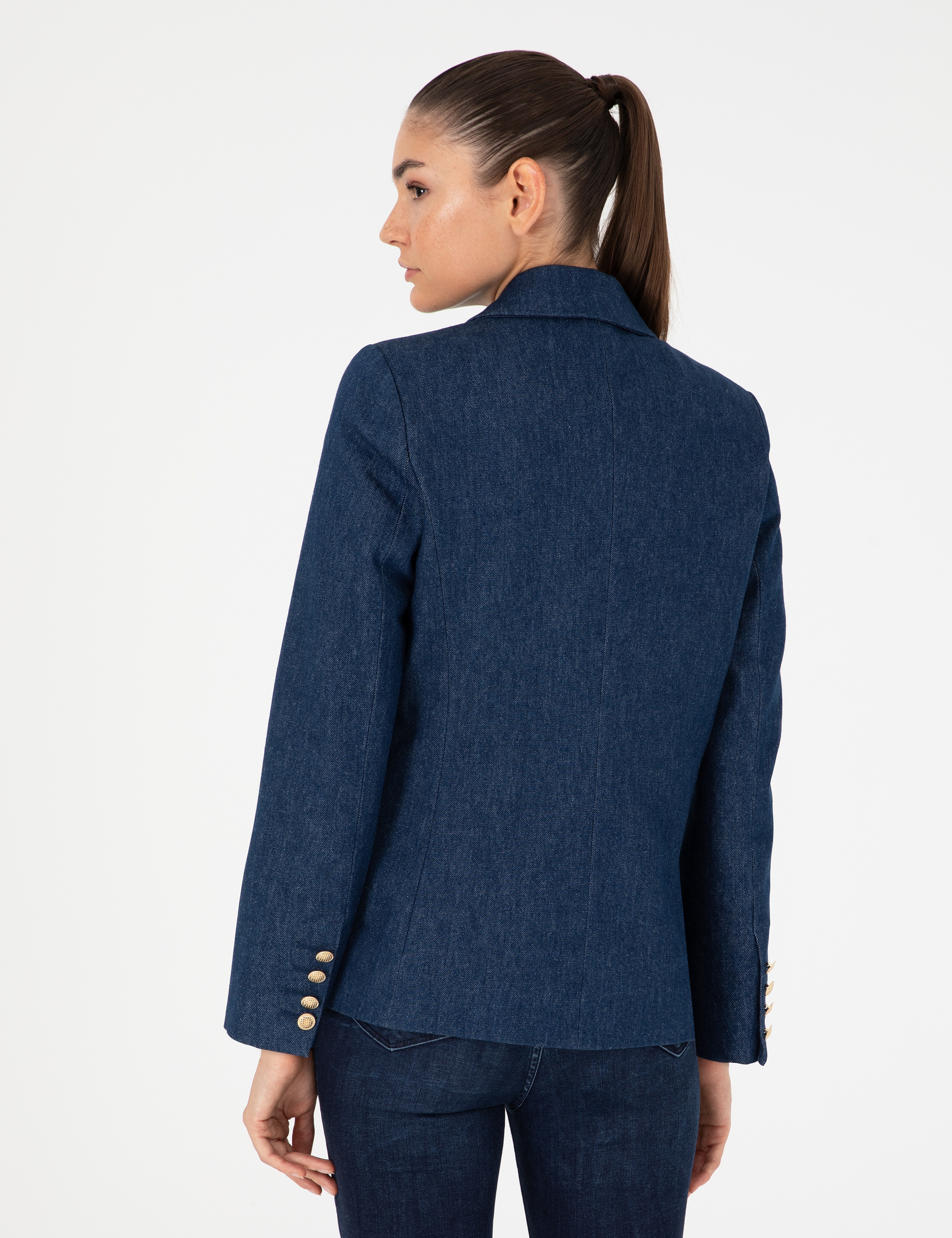 İndigo Regular Fit Jean Ceket