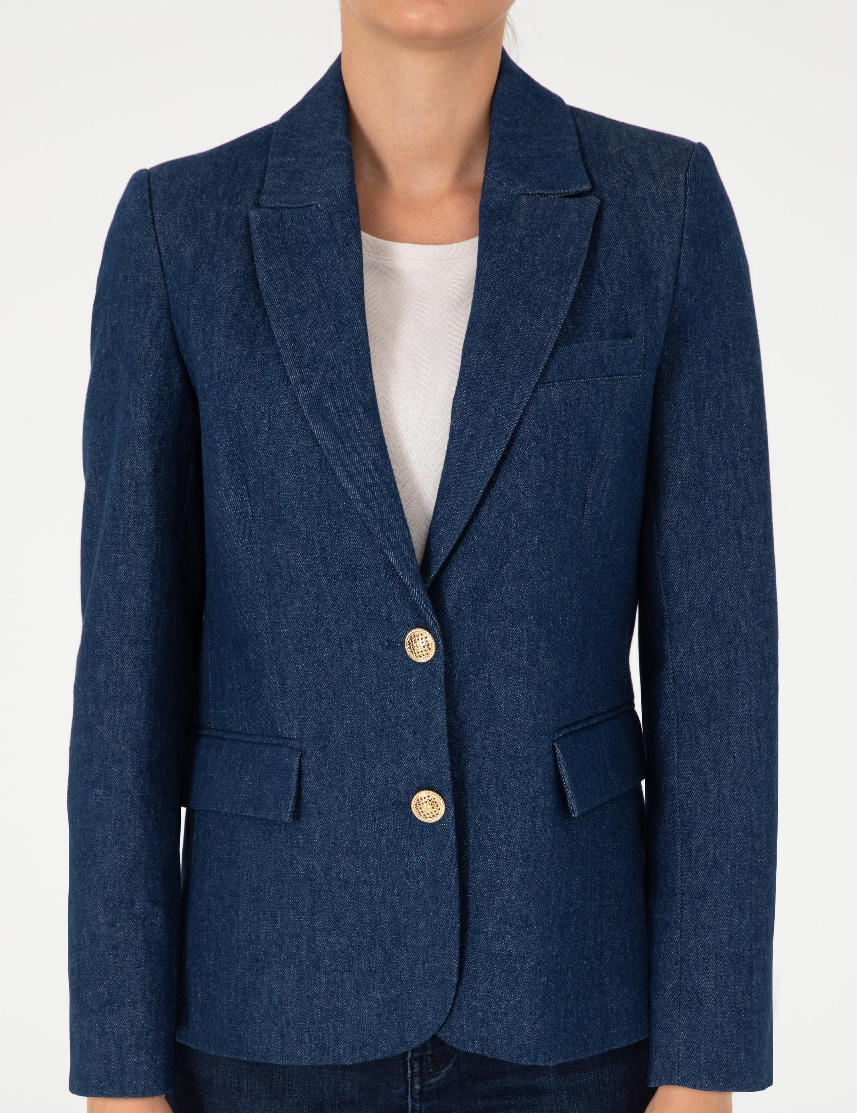 İndigo Regular Fit Jean Ceket