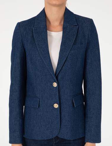 İndigo Regular Fit Jean Ceket