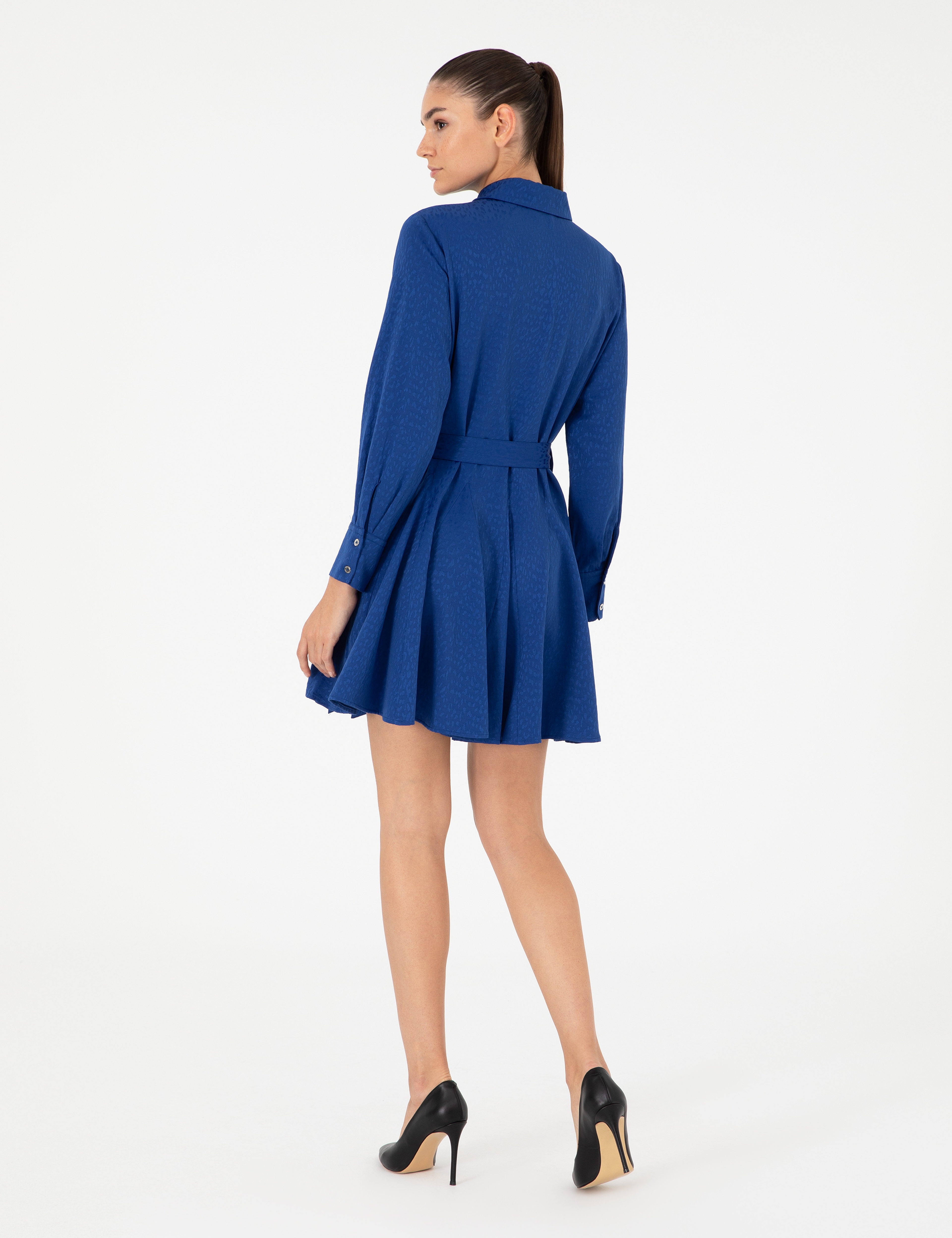 Saks Comfort Fit Dokuma Elbise - Image 4