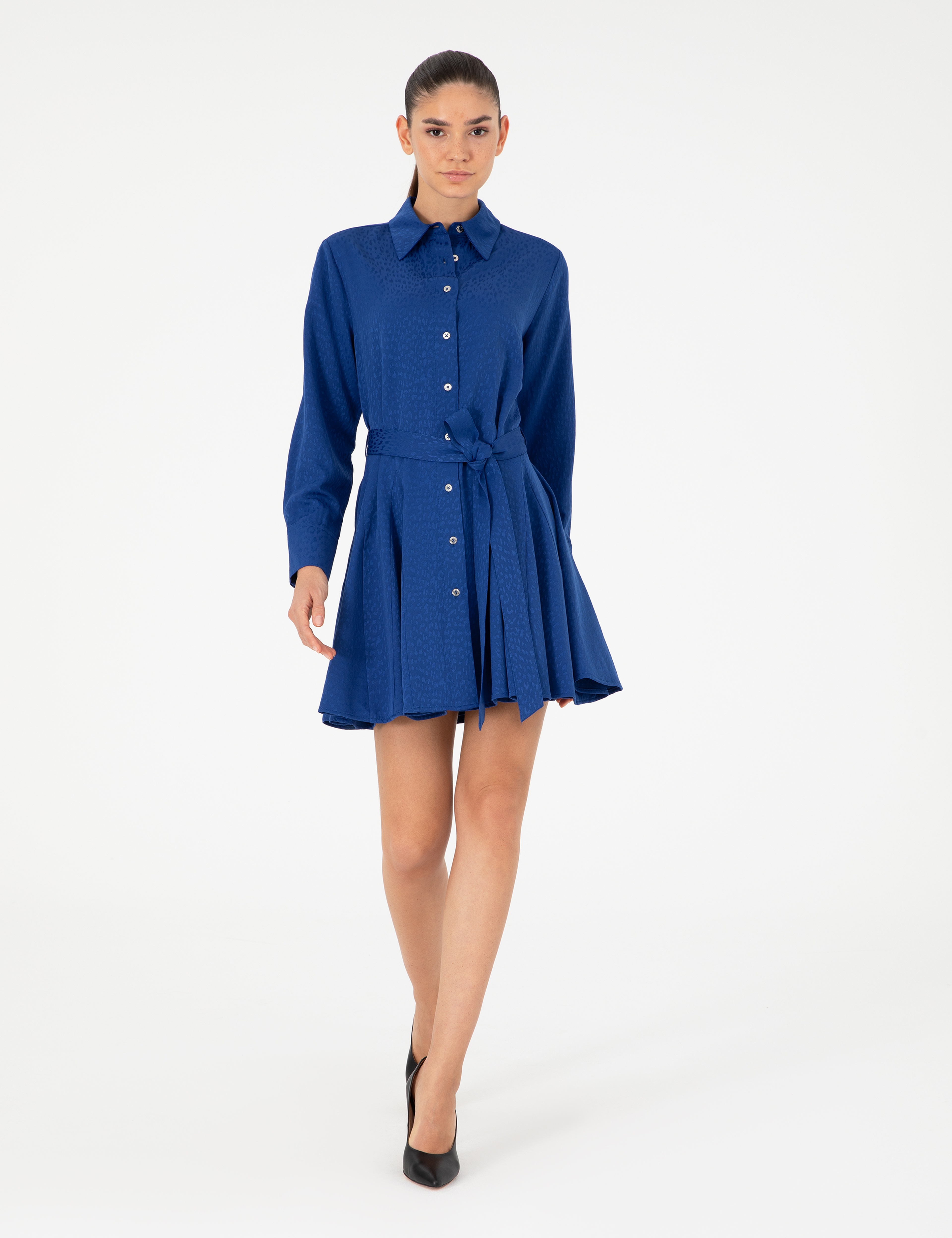 Saks Comfort Fit Dokuma Elbise - Image 1
