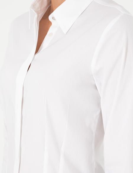 Beyaz Slim Fit Uzun Kollu Gömlek - 50296350004