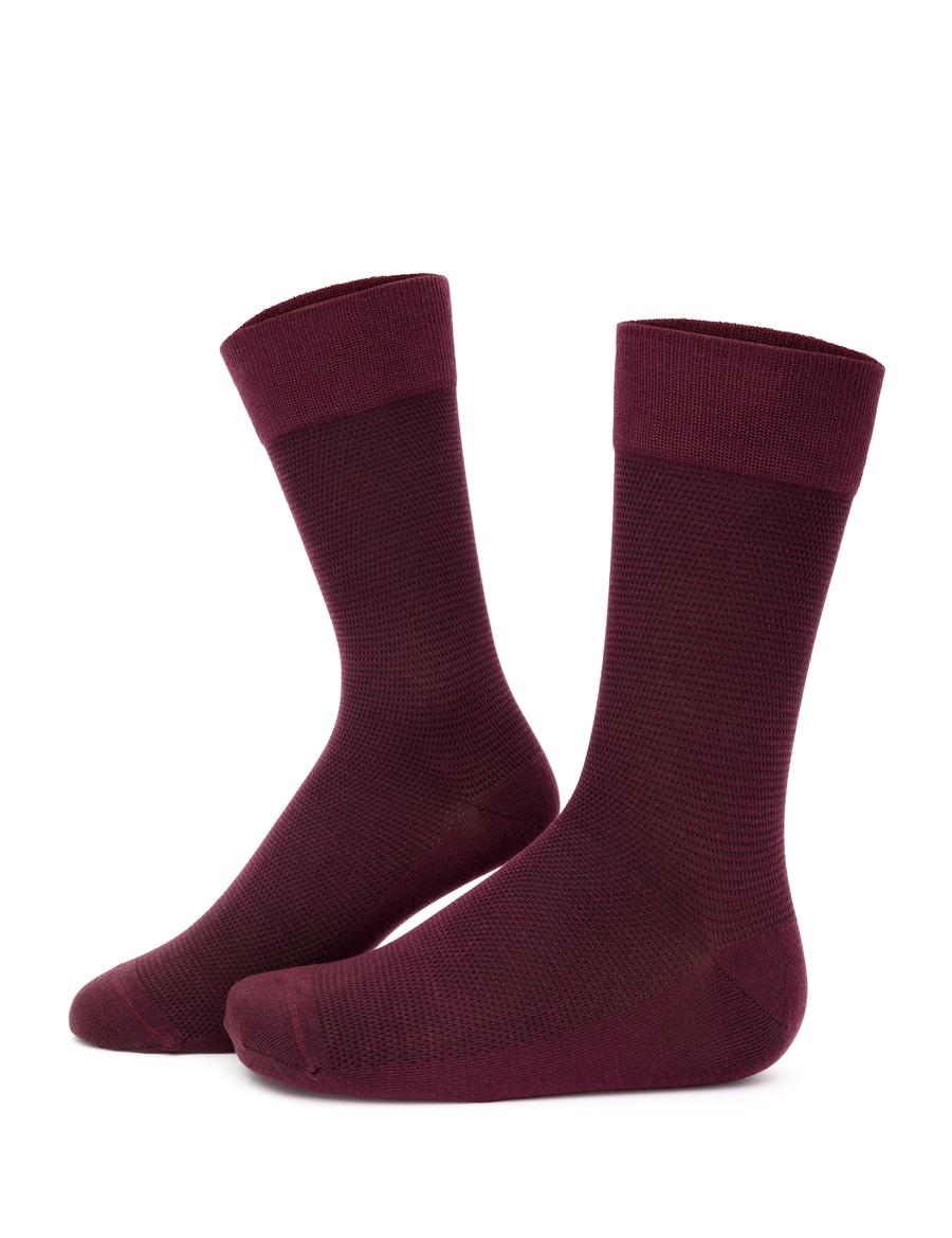 Erkek Bambu Karışımlı Bordo Soket Basic Çorap