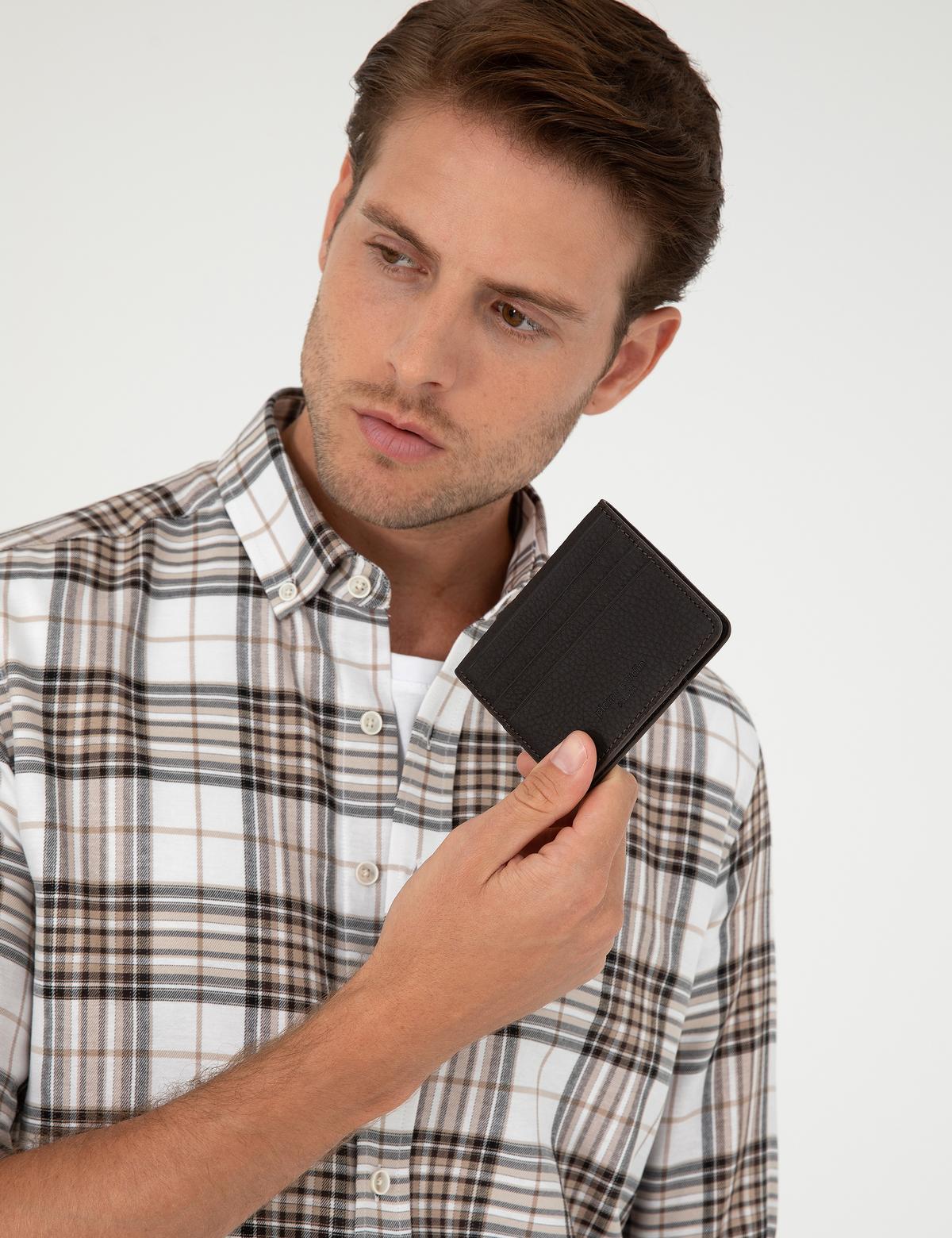 Erkek Kahverengi Deri Cüzdan