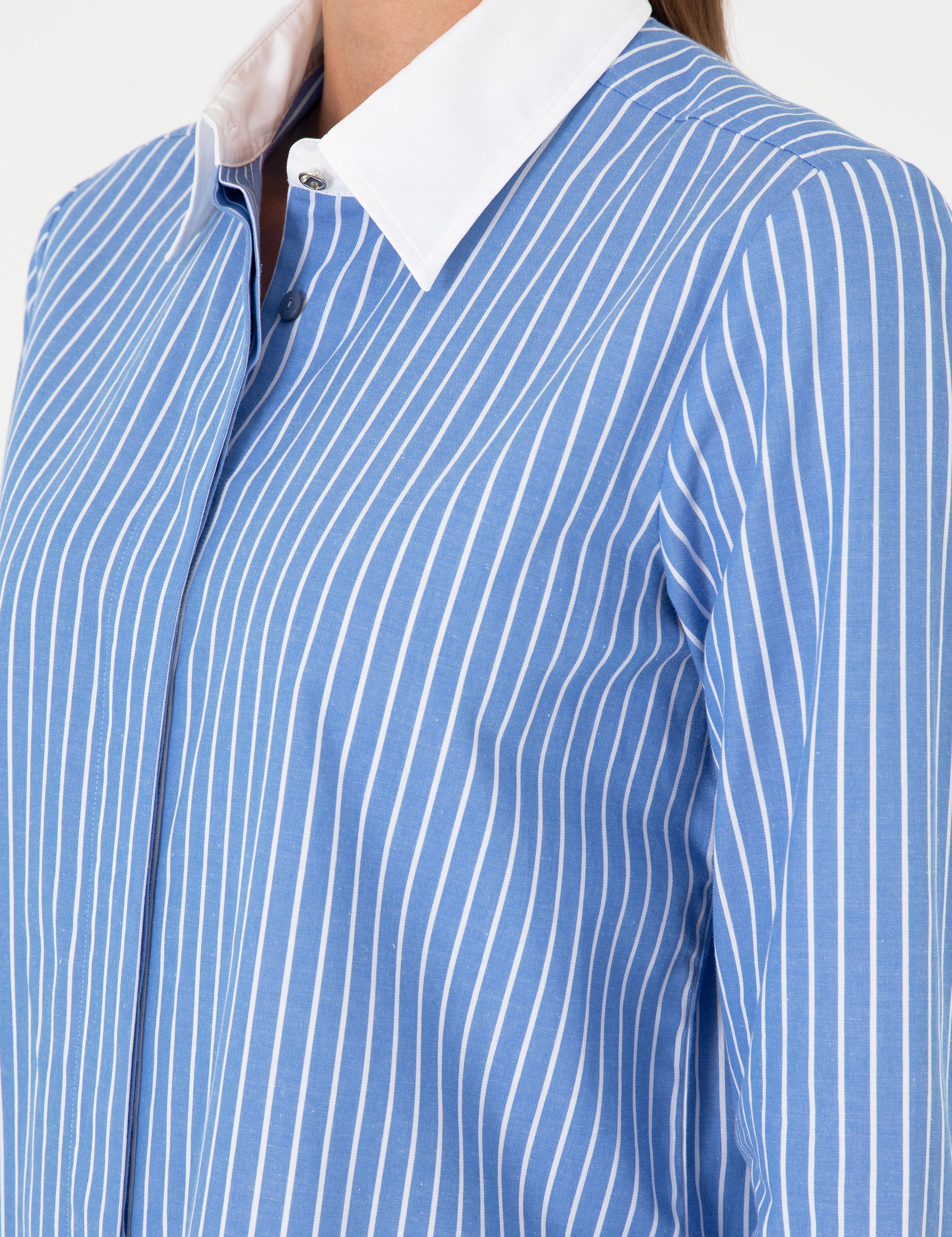 Mavi Comfort Fit Uzun Kollu Gömlek