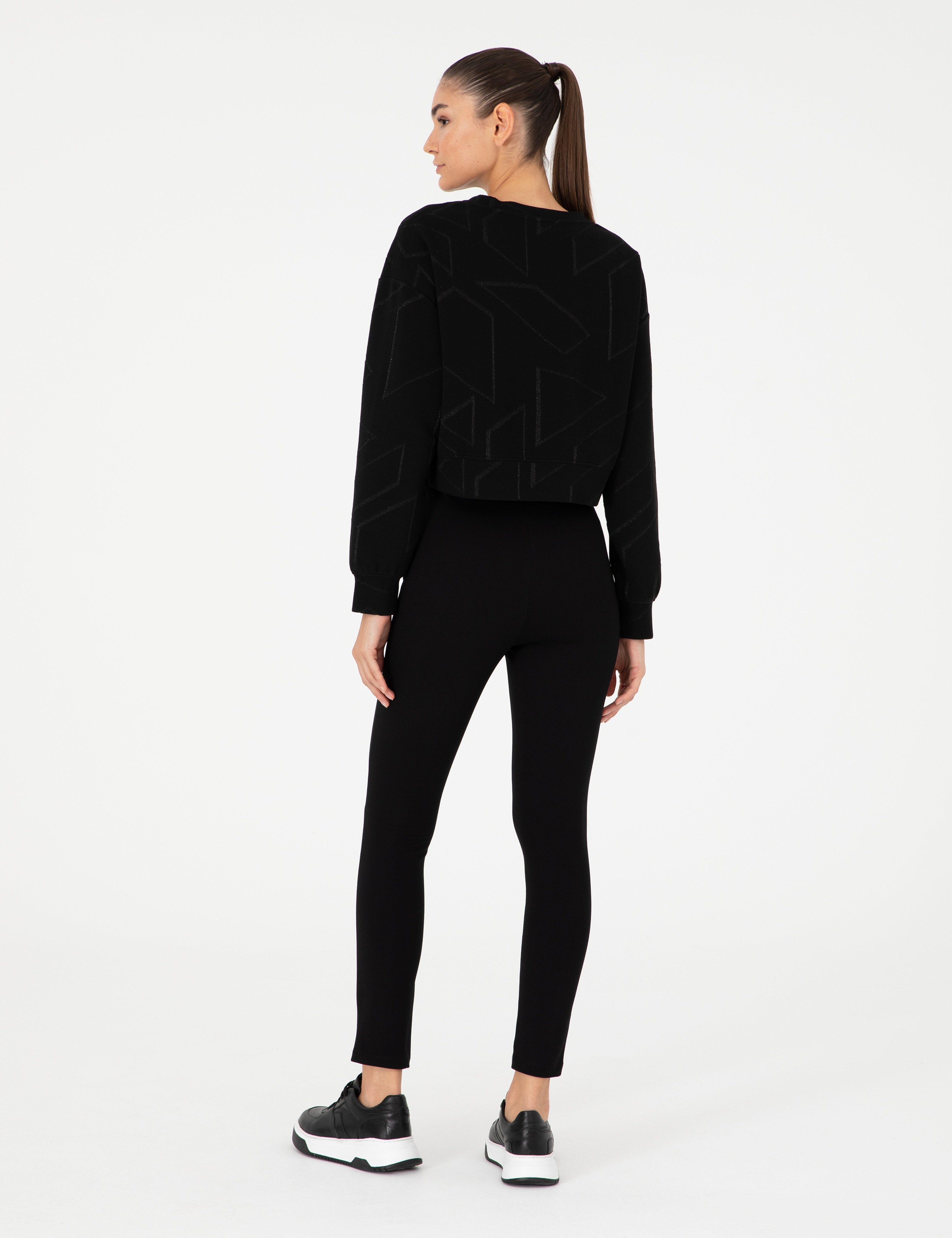 Siyah Slim Fit Tayt
