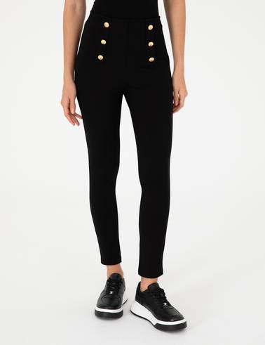 Siyah Slim Fit Tayt