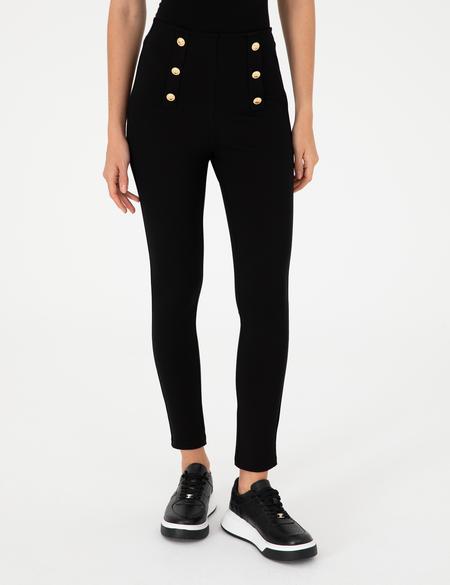 Siyah Slim Fit Tayt - 50290965005