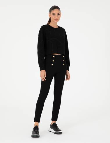 Siyah Slim Fit Tayt