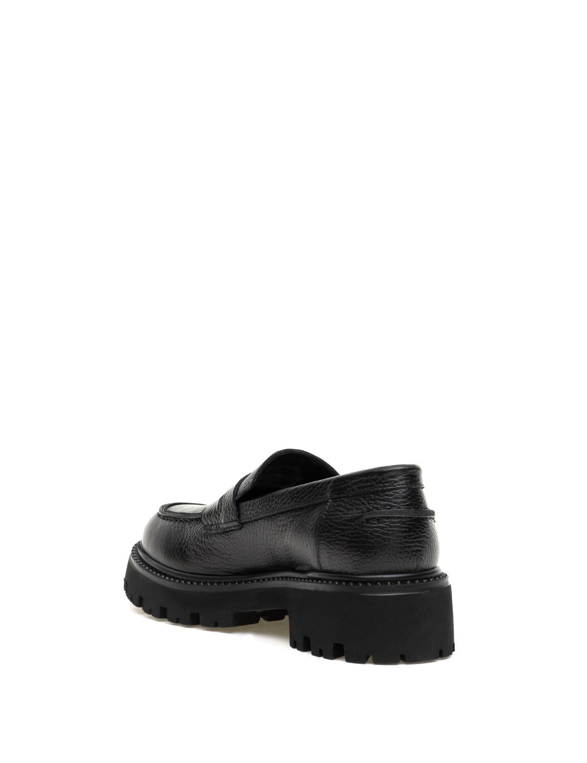 Siyah Deri Casual Ayakkabı - 50300060001