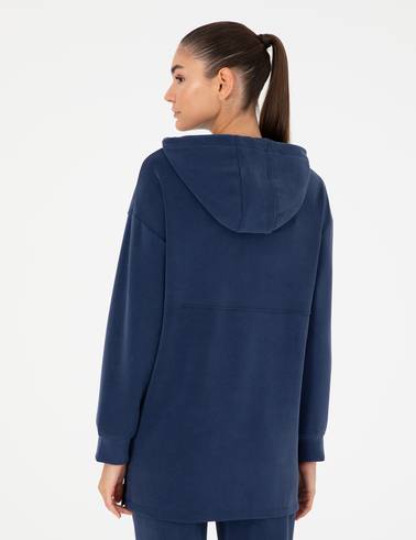 Lacivert Comfort Fit Modal Kumaş Sweatshirt