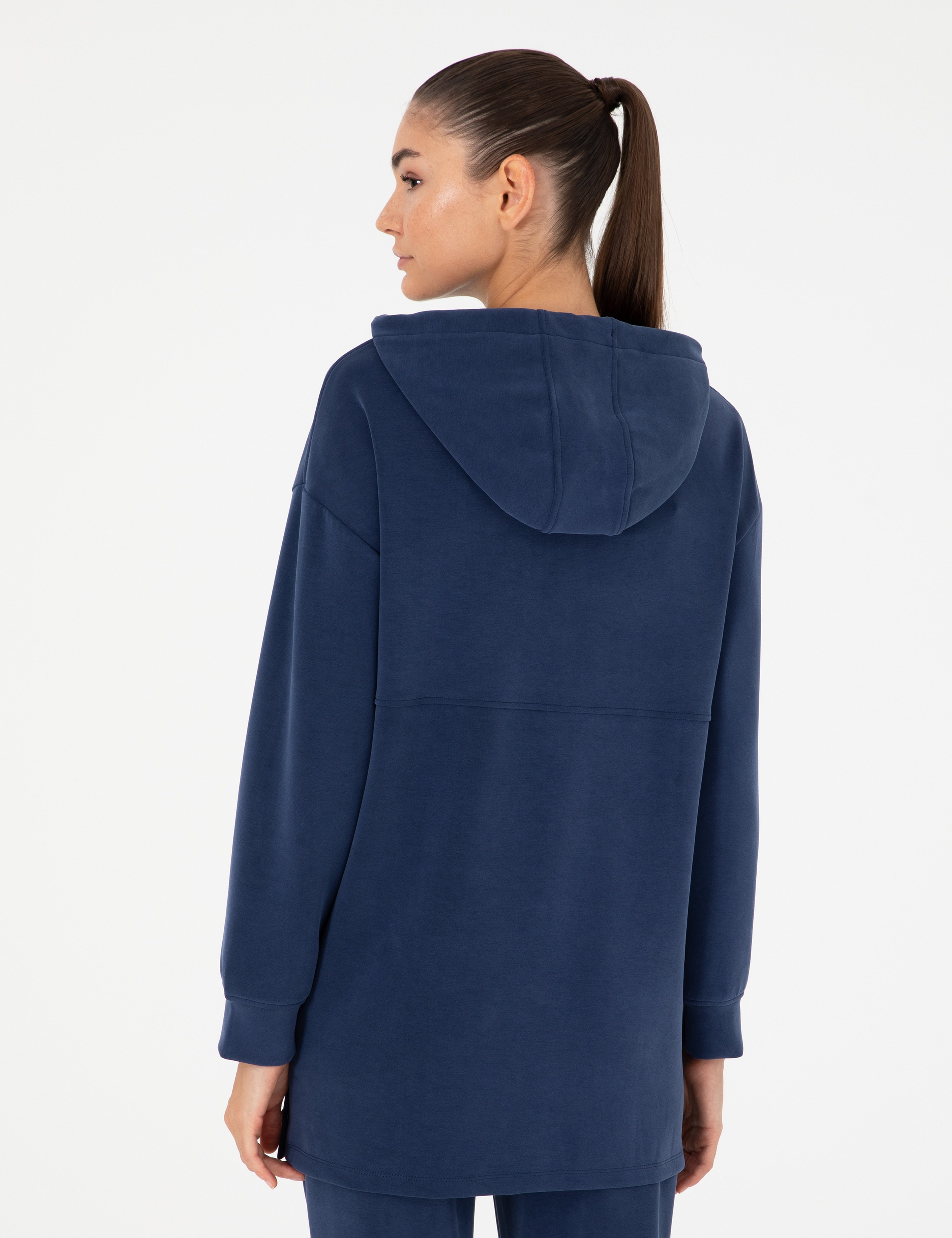 Lacivert Comfort Fit Modal Kumaş Sweatshirt