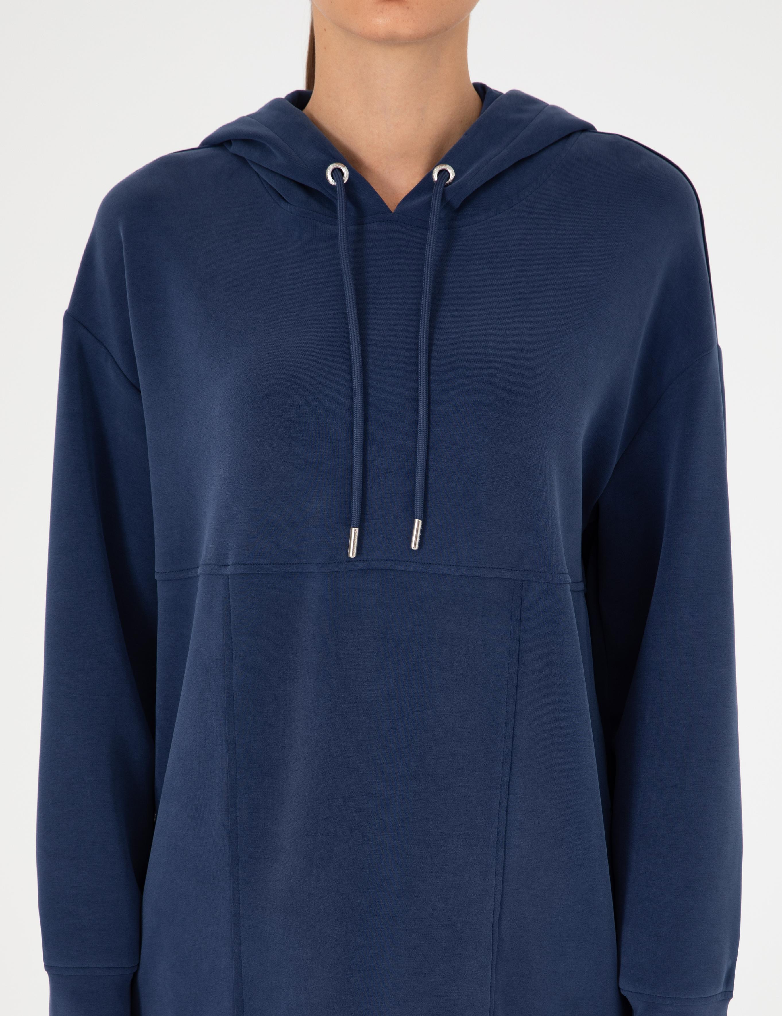 Lacivert Comfort Fit Modal Kumaş Sweatshirt