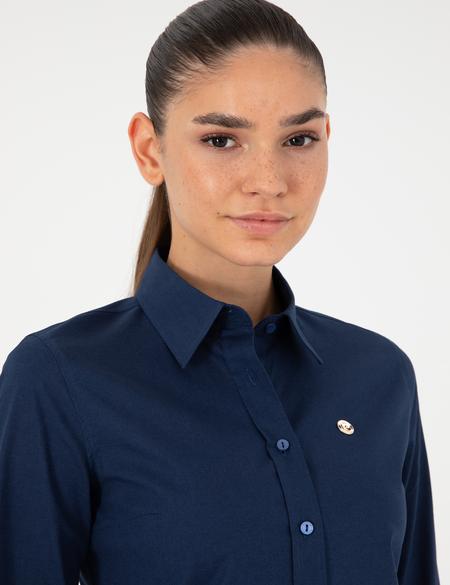 Açık İndigo Slim Fit Uzun Kollu Gömlek - 50299610030