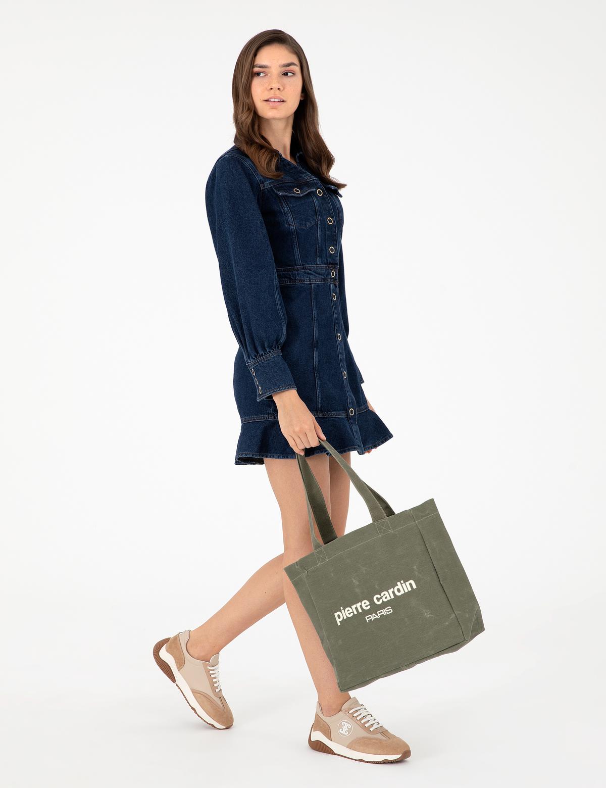 Haki Kanvas Çantası