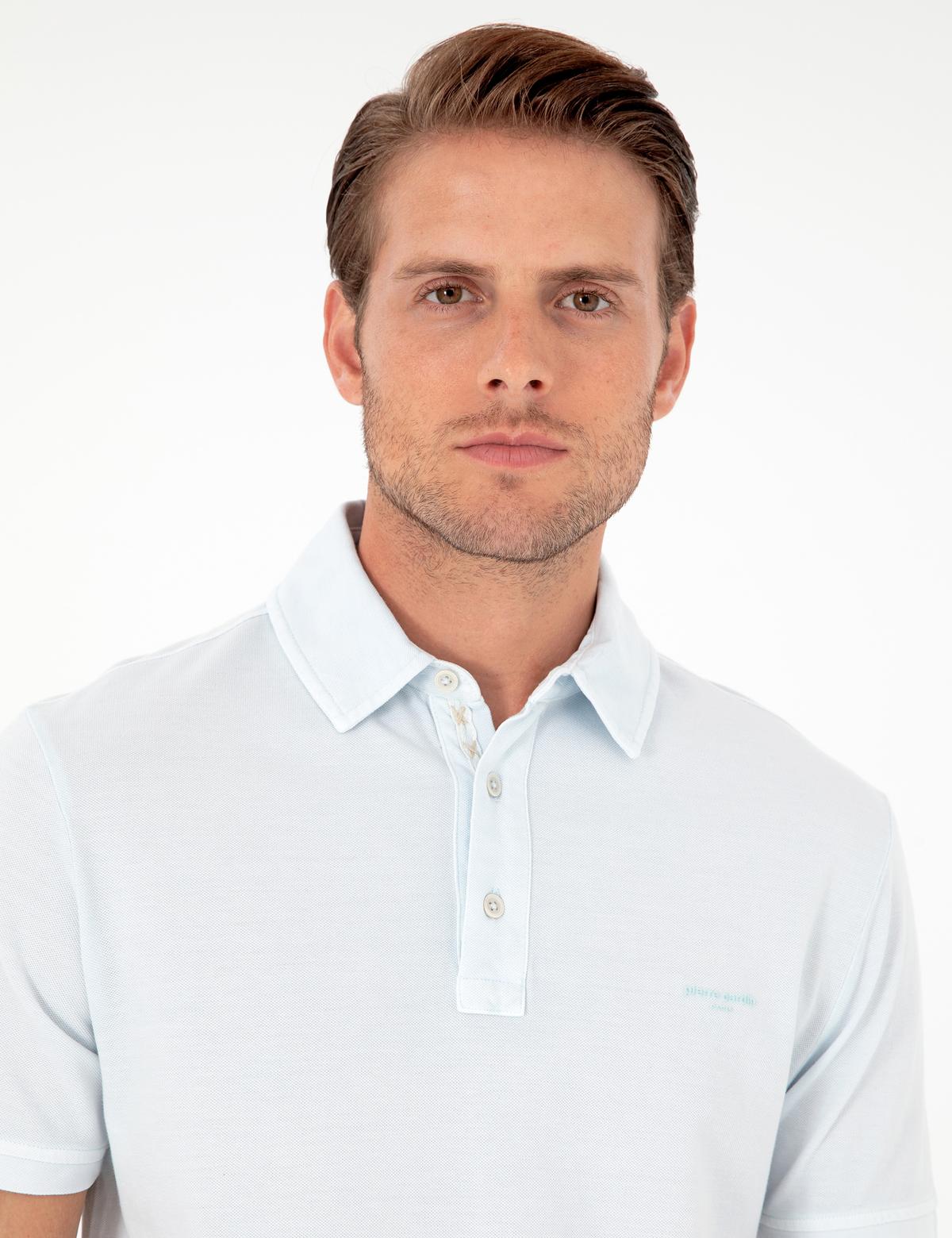 Açık Mavi Slim Fit Tişört - 50285411058