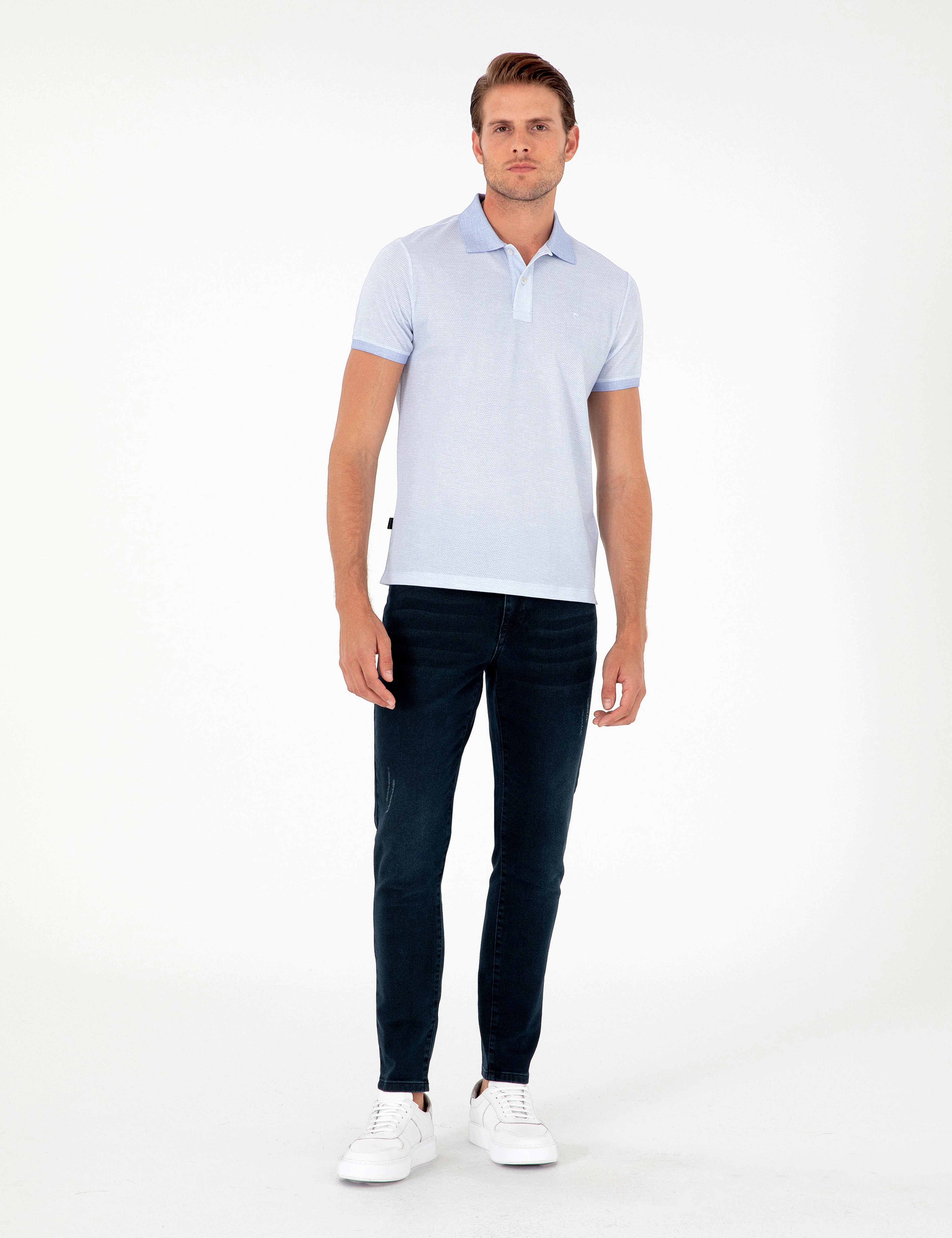 Açık Mavi Slim Fit Tişört