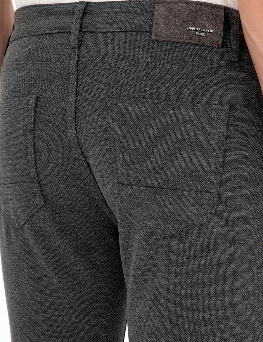 Antrasit Slim Fit Kanvas Pantolon