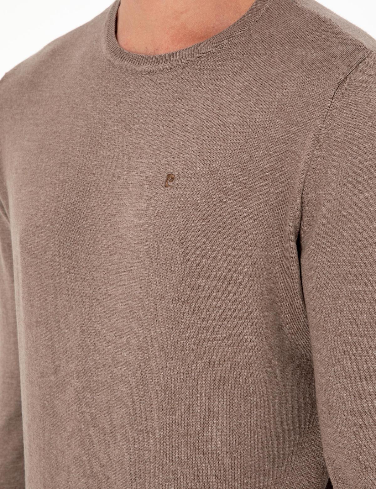 Vizon Melanj Slim Fit Bisiklet Yaka Basic Triko Kazak - 50296621101