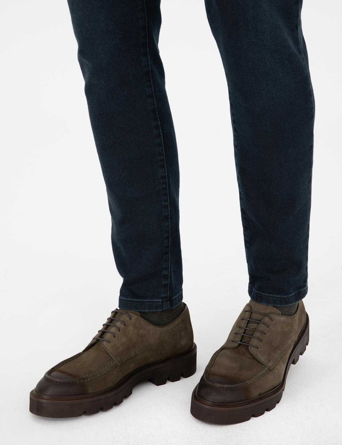 Haki %100 Deri Casual Ayakkabı - 50295696030