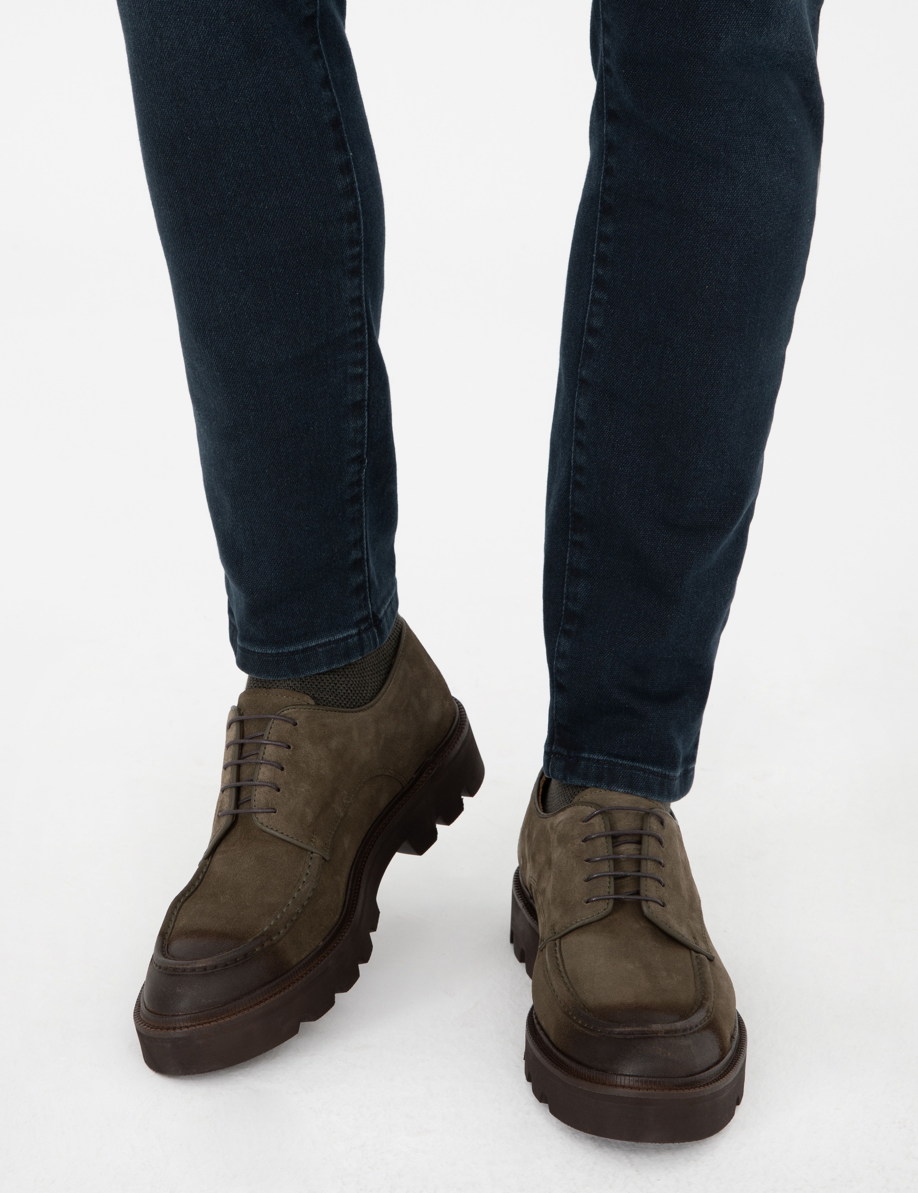 Haki %100 Deri Casual Ayakkabı - Image 7