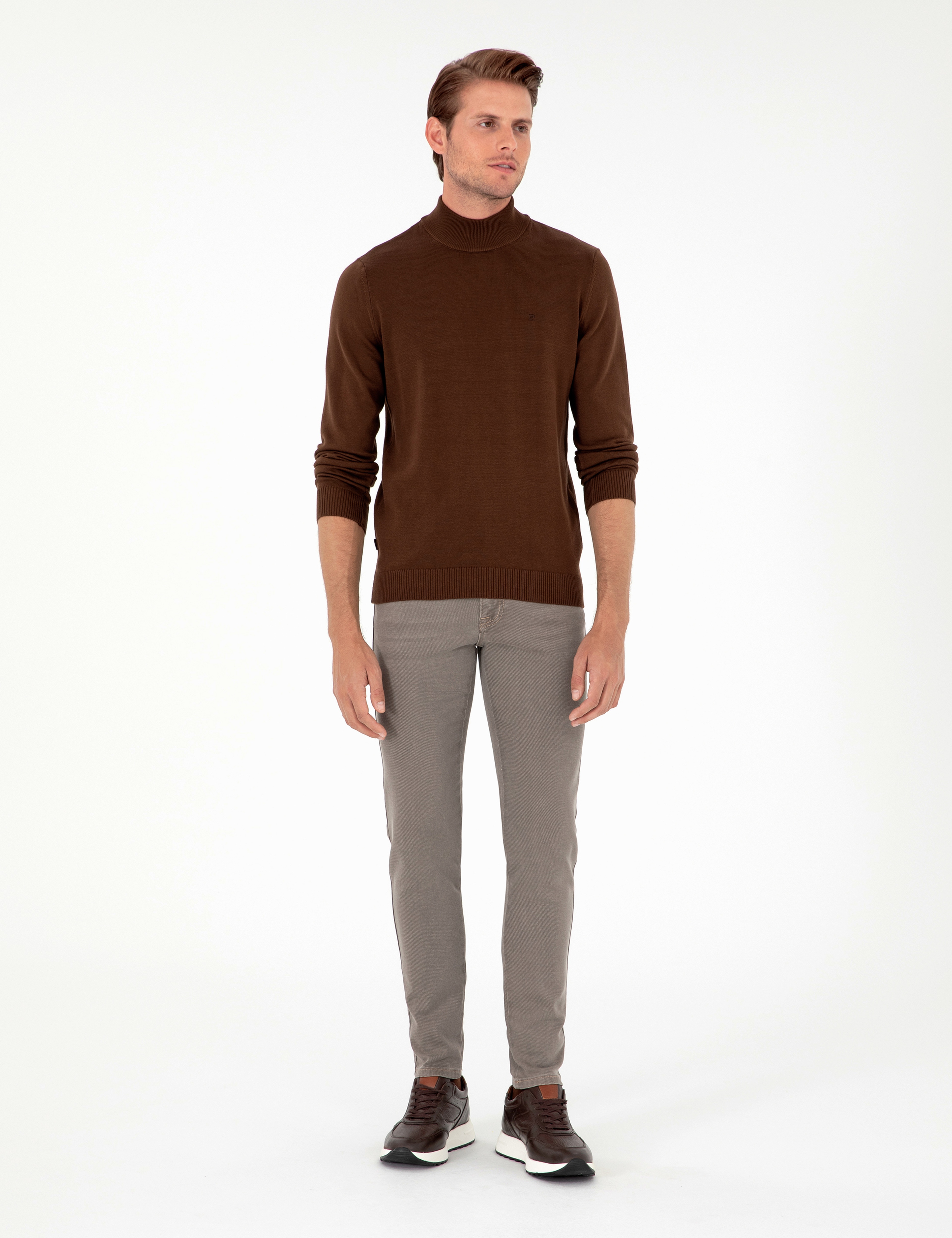 Bej Slim Fit Jean Pantolon - Image 1