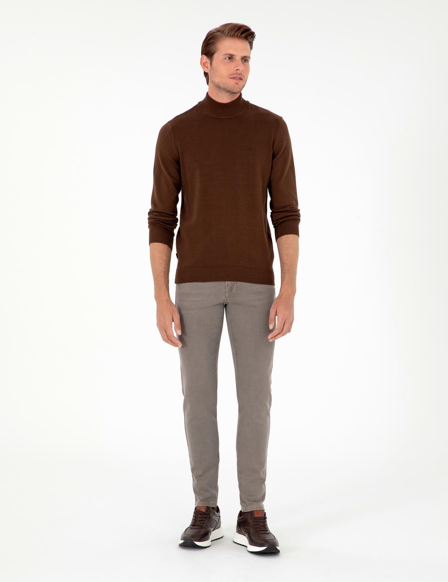 Bej Slim Fit Jean Pantolon