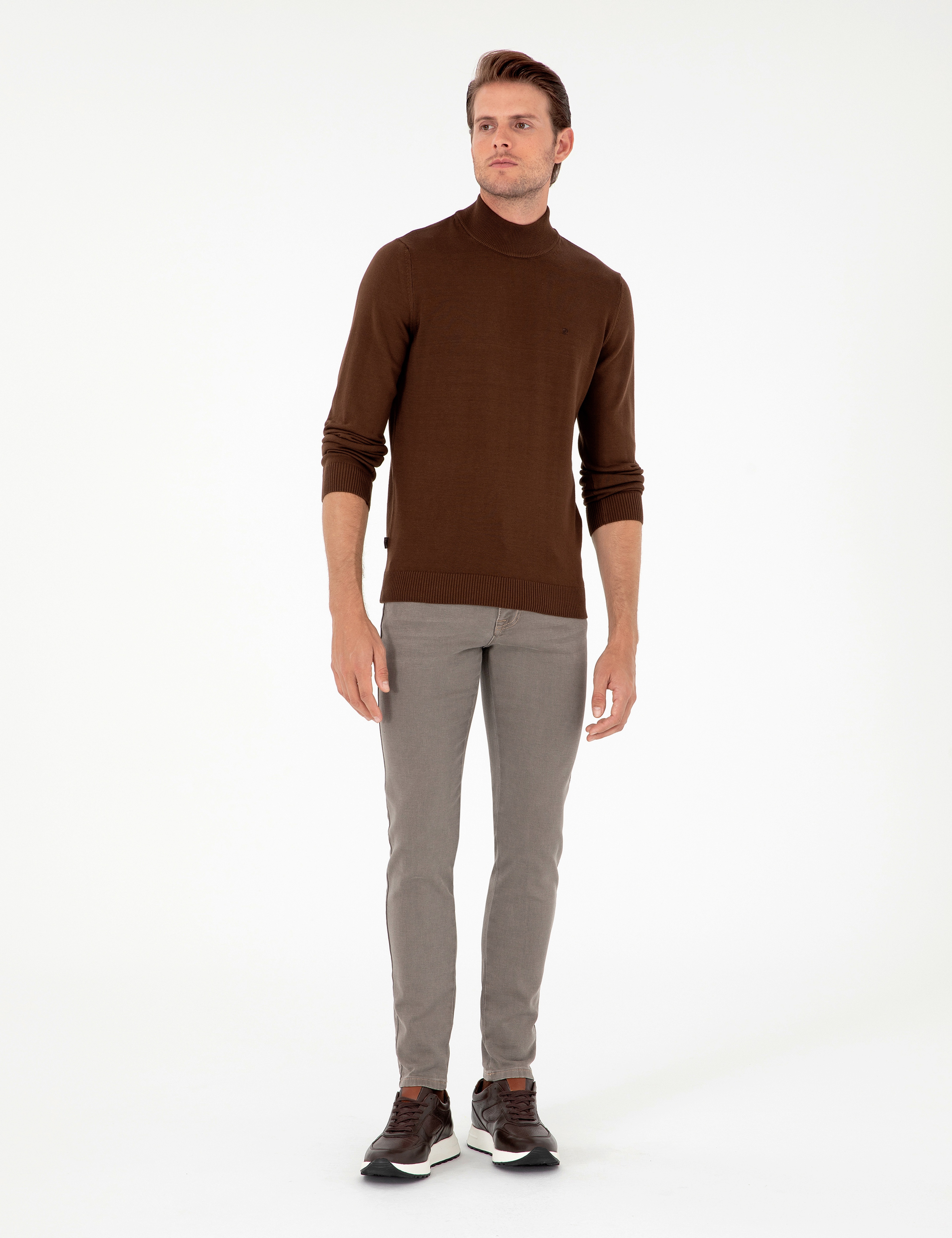 Bej Slim Fit Jean Pantolon - Image 3